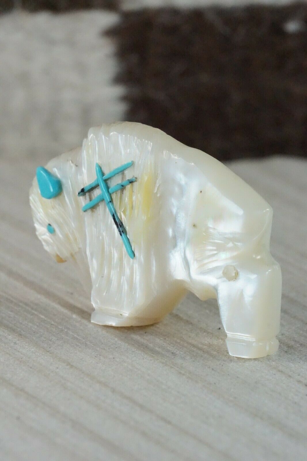 Buffalo Zuni Fetish Carving - Kevin Quam