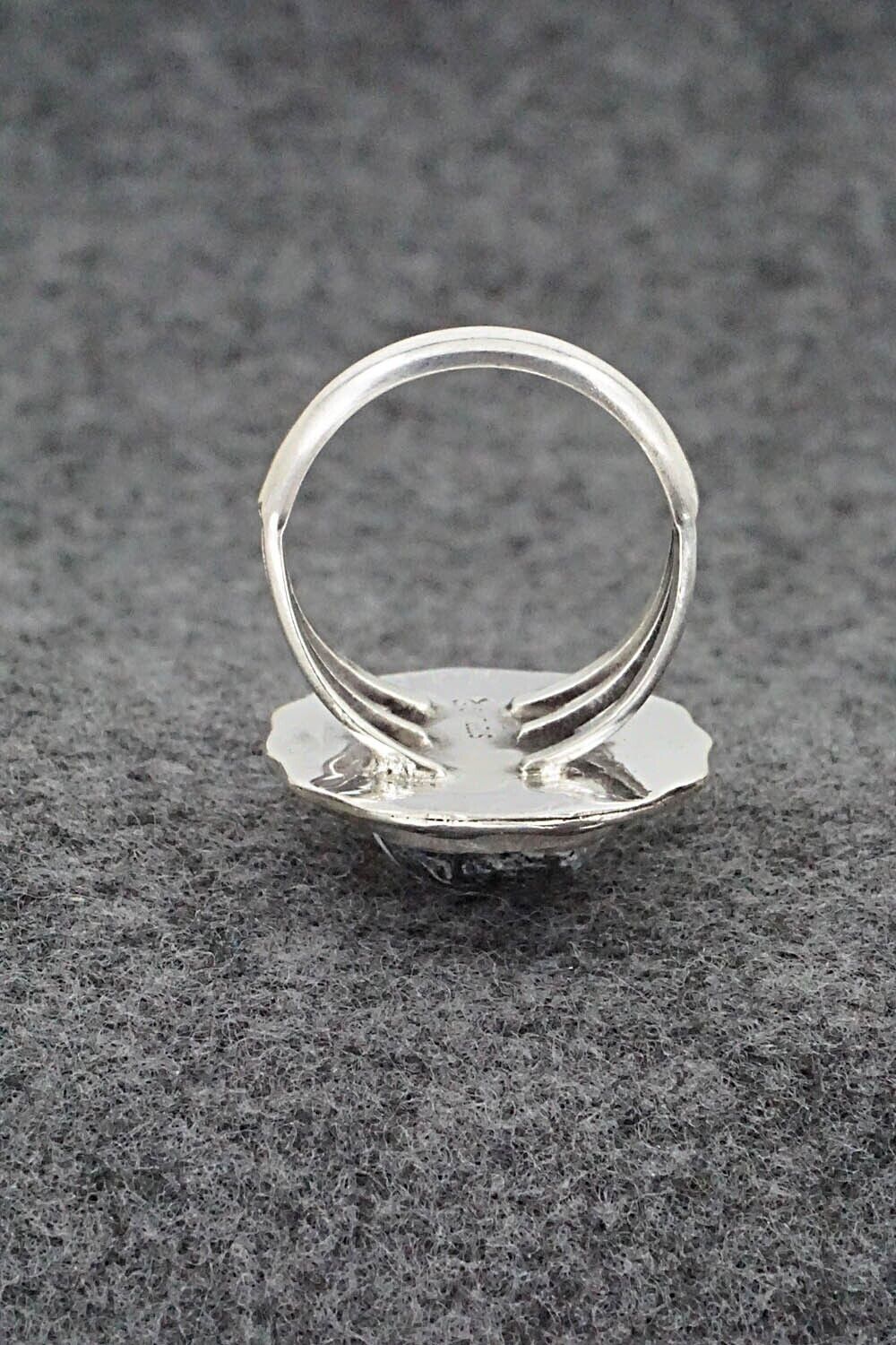 White Buffalo & Sterling Silver Ring - Samuel Yellowhair - Size 7.5