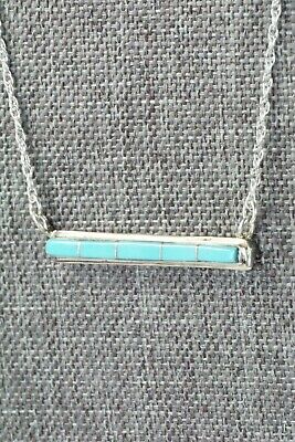 Turquoise & Sterling Silver Necklace - Rolanda Natachu