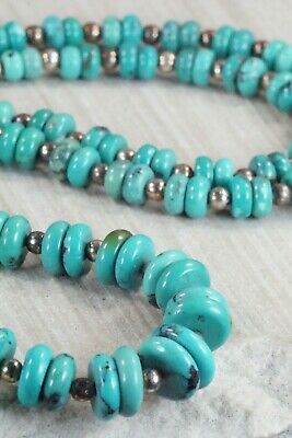 Turquoise & Sterling Silver Necklace - Navajo