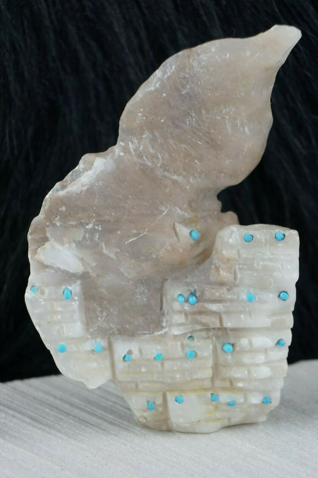 Eagle Zuni Fetish Carving - Jerrold Lahaleon - High Lonesome Trading
