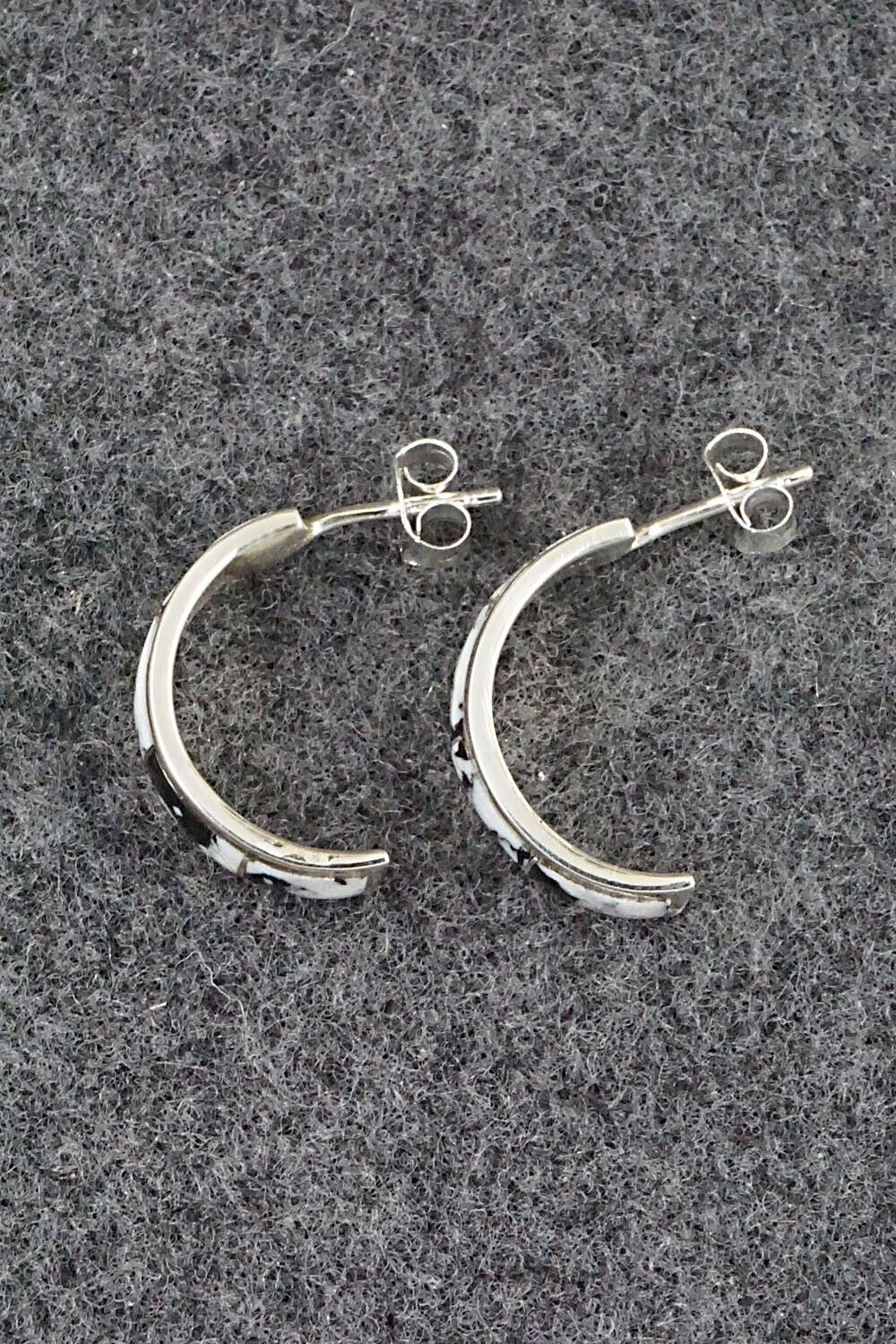 White Buffalo & Sterling Silver Earrings - Claresse Kylestewa