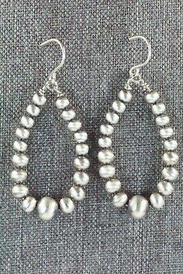 Sterling Silver Pearl Hoop Earrings - Jan Mariano - High Lonesome Trading