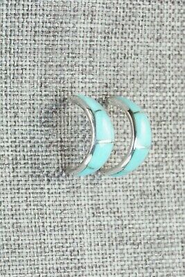 Turquoise & Sterling Silver Earrings - Philbert Chavez