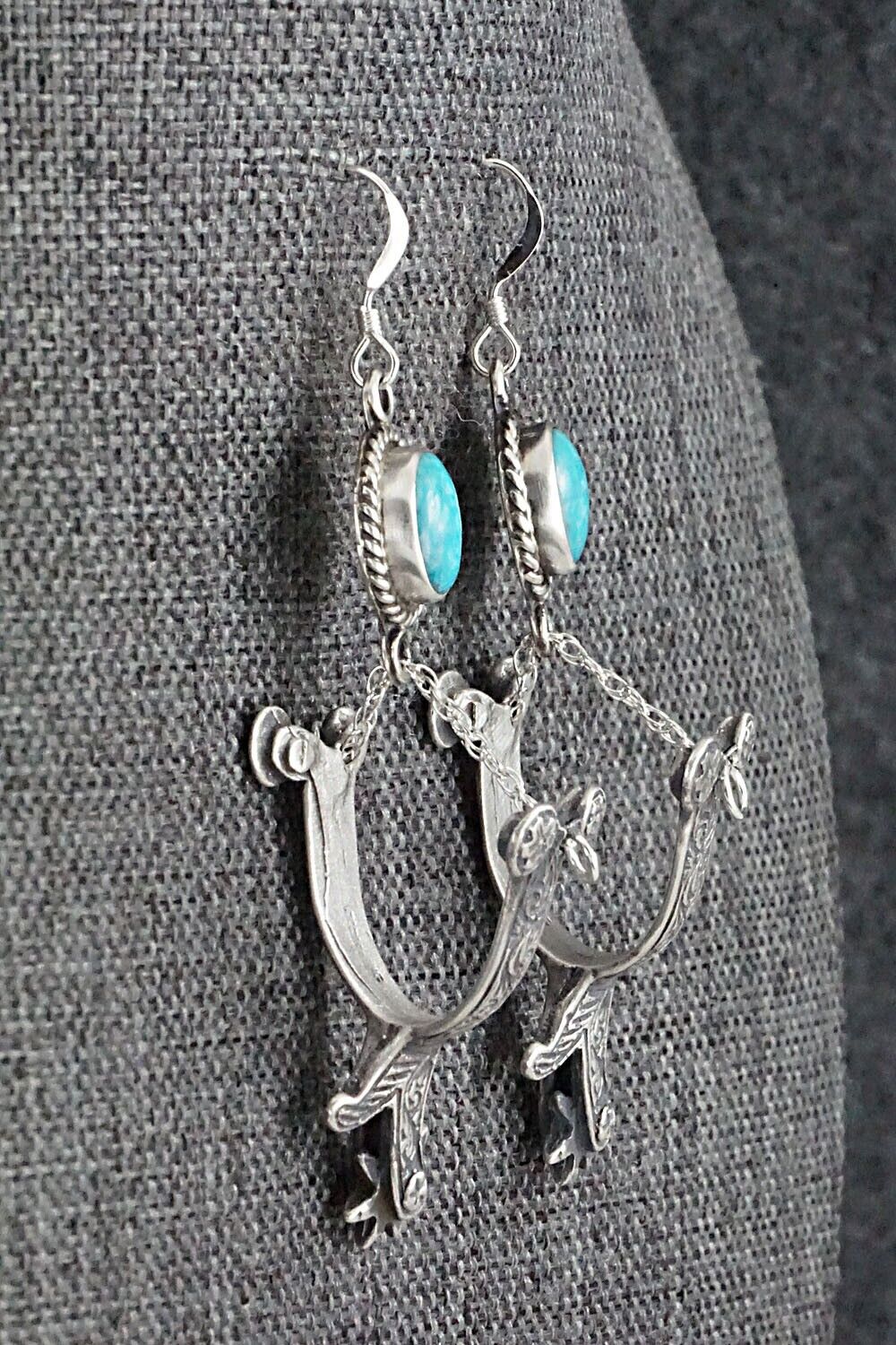 Turquoise & Sterling Silver Earrings - Annie Spencer