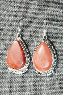 Spiny Oyster & Sterling Silver Earrings - Sharon McCarthy - High Lonesome Trading