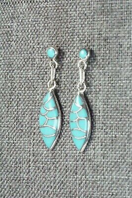 Turquoise & Sterling Silver Earrings - Danny Seoutewa