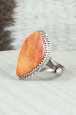 Spiny Oyster & Sterling Silver Ring - Selina Warner - Size 8.5
