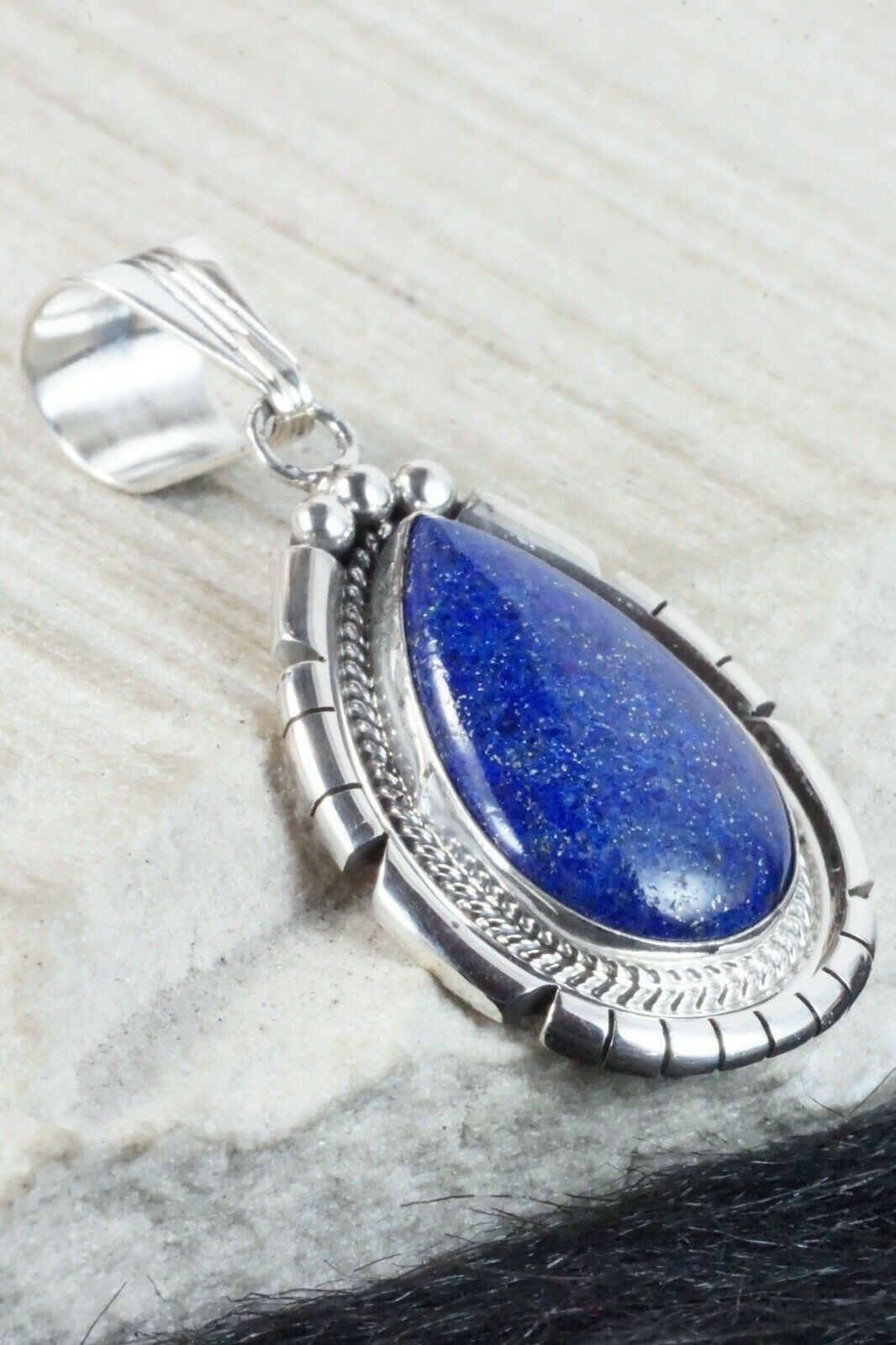 Lapis & Sterling Silver Pendant - Samuel Yellowhair