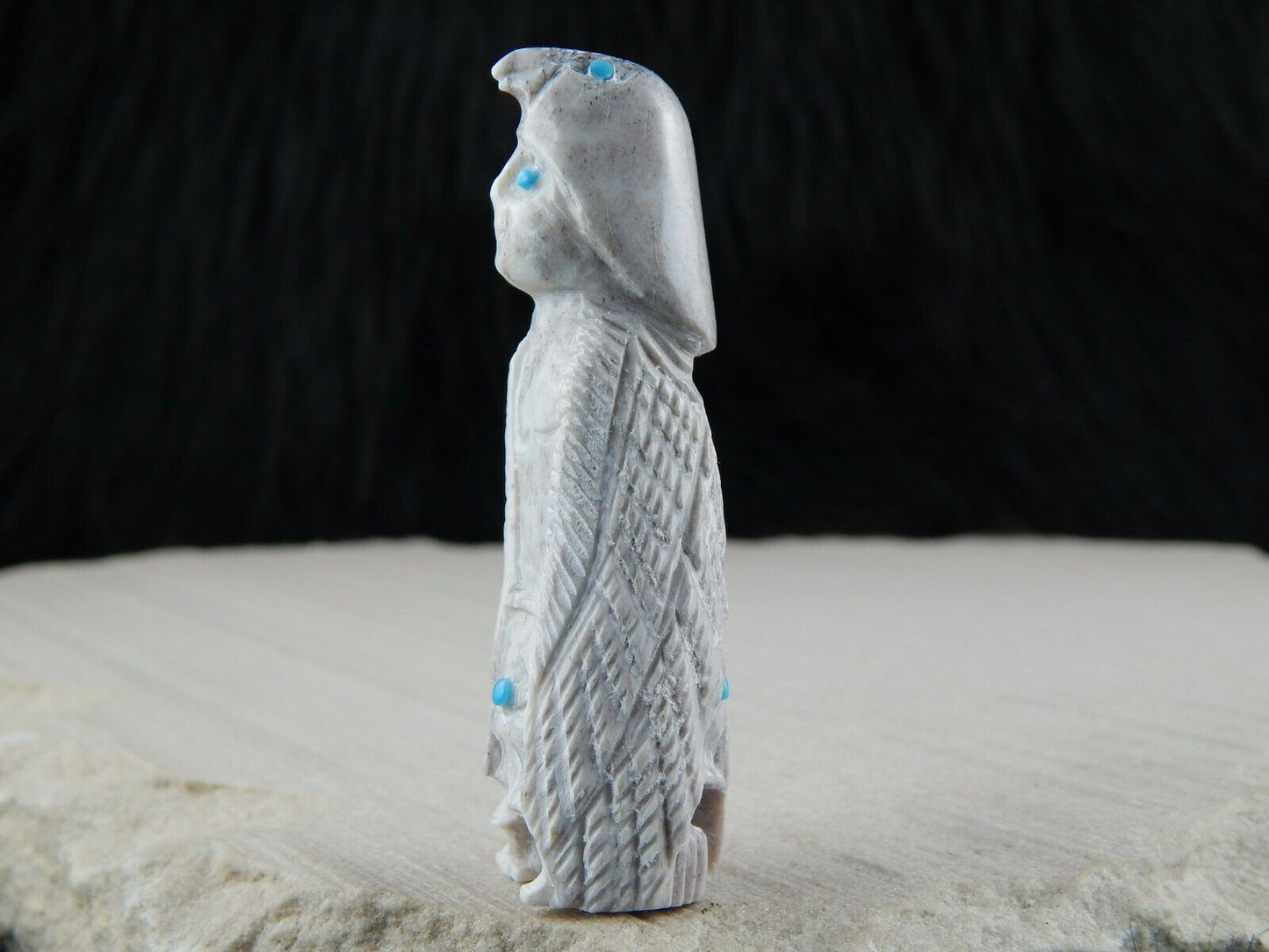 Eagle Dancer Zuni Fetish Carving - Marlon Lowsayatee - High Lonesome Trading