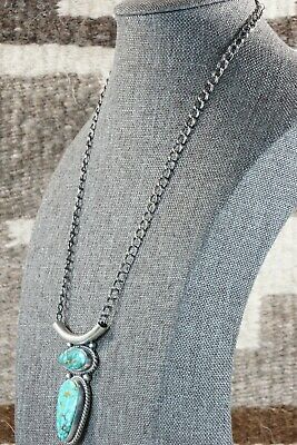 Turquoise & Sterling Silver Necklace - Raymond Delgarito