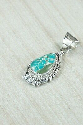 Navajo Turquoise & Sterling Silver Pendant - Samuel Yellowhair