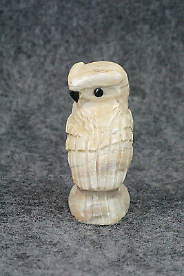 Owl Zuni Fetish Carving - Edison Bobelu