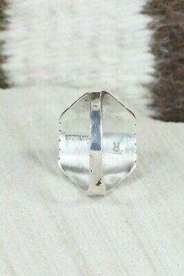 Inlay White Buffalo & Sterling Silver Ring - Ray Jack - Size 13 - High Lonesome Trading