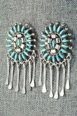 Turquoise & Sterling Silver Earrings - Amy Peynetsa