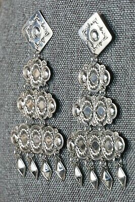 Navajo Sterling Silver Earrings - Harris Joe - High Lonesome Trading