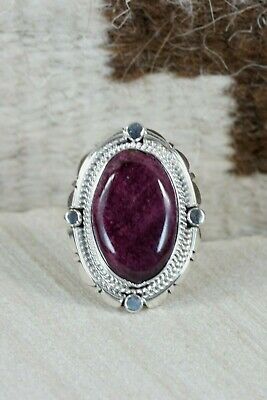 Navajo Spiny Oyster & Sterling Silver Ring - Daniel Benally - Size 10