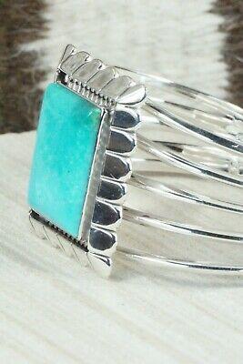 Turquoise and Sterling Silver Bracelet - Samuel Yellowhair - High Lonesome Trading