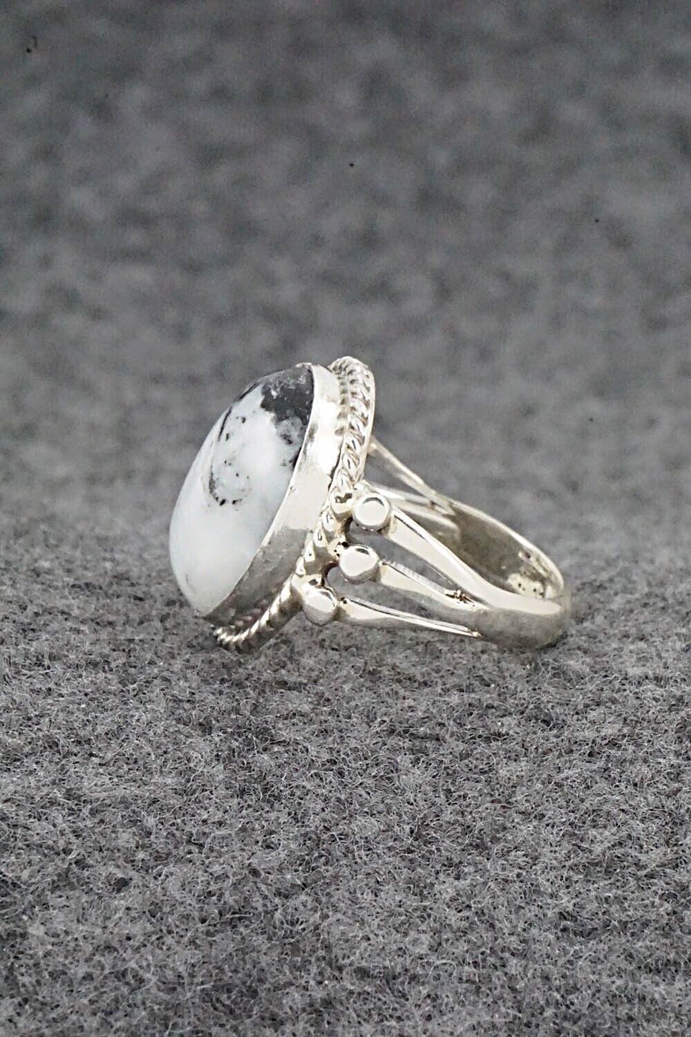 White Buffalo & Sterling Silver Ring - Grace Kenneth - Size 5