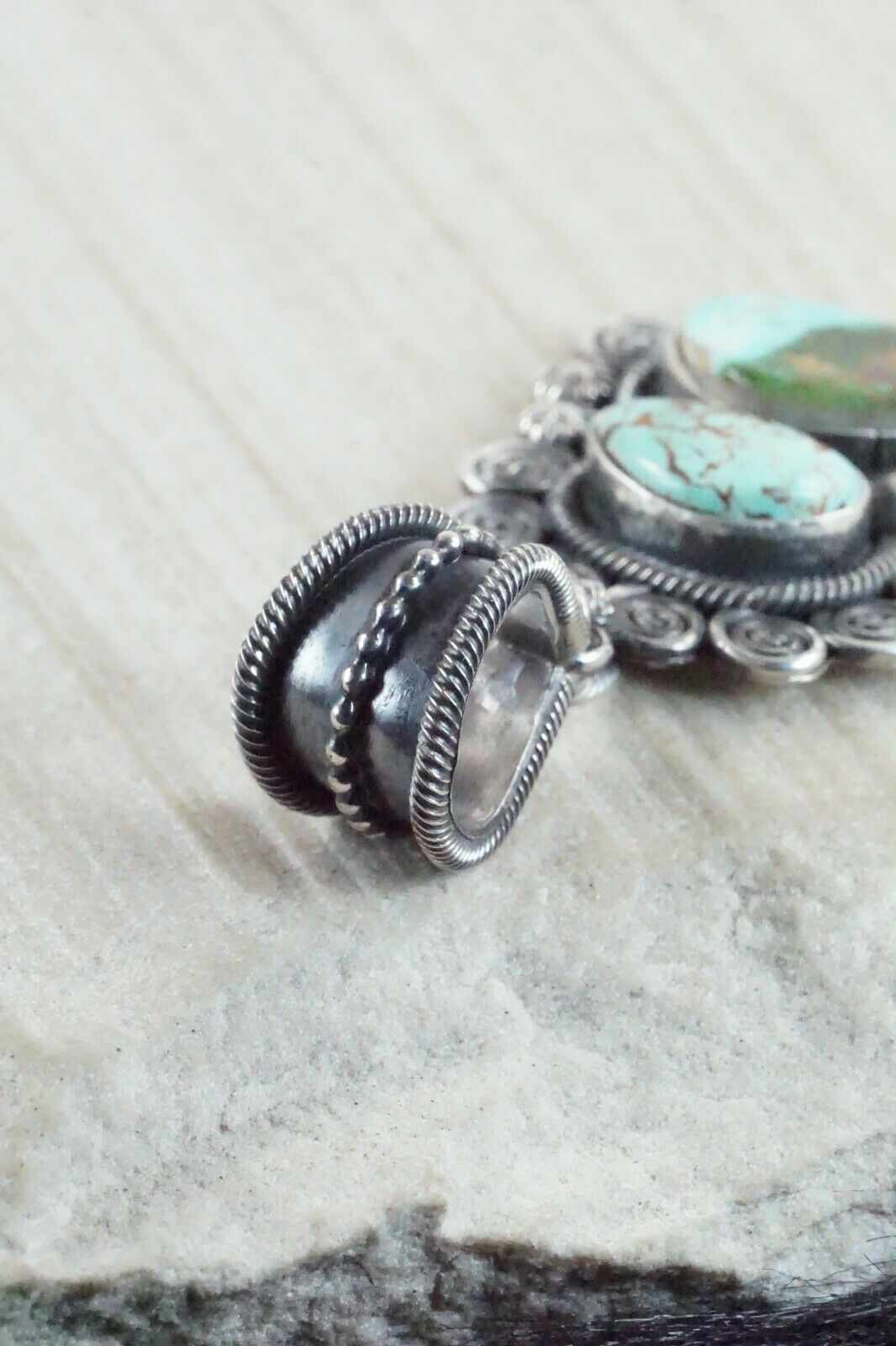 Turquoise & Sterling Silver Pendant - Jess Martinez