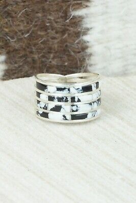 White Buffalo & Sterling Silver Ring - Claresse Kylestewa - Size 7.5
