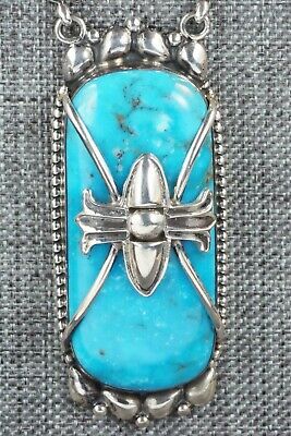 Turquoise & Sterling Silver Necklace - Raymond Delgarito