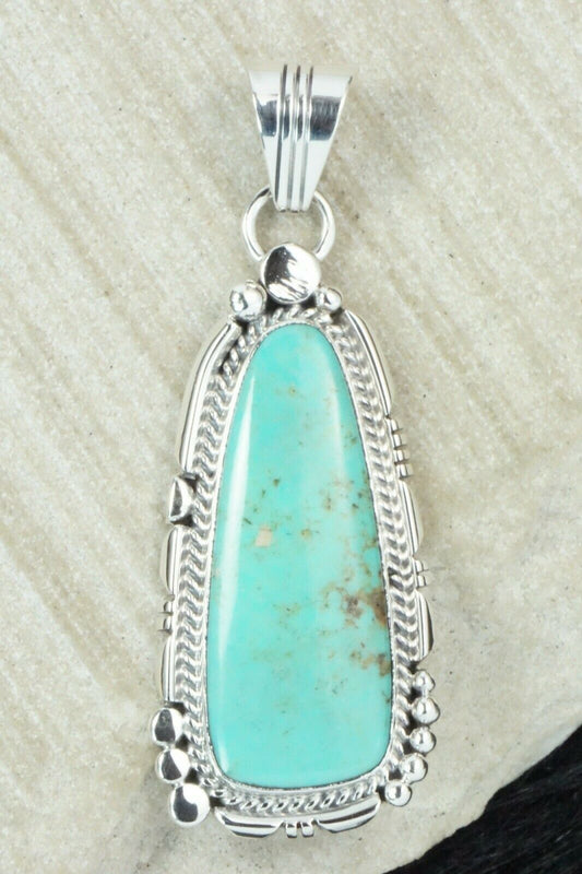 Turquoise and Sterling Silver Pendant - Daniel Benally