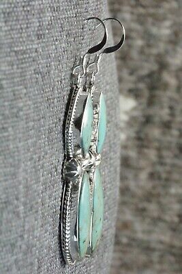 Turquoise & Sterling Silver Earrings - Lee Shorty