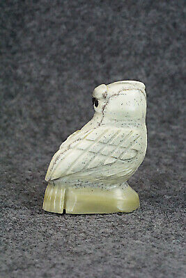 Owl Zuni Fetish Carving - Edison Bobelu