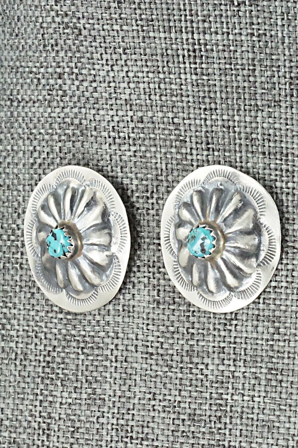 Turquoise & Sterling Silver Earrings - Joan Begay