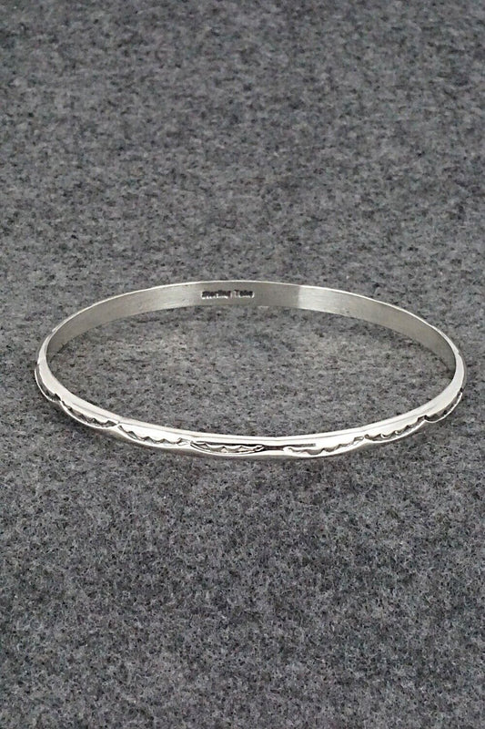 Sterling Silver Bangle Bracelet - Elaine Tahe