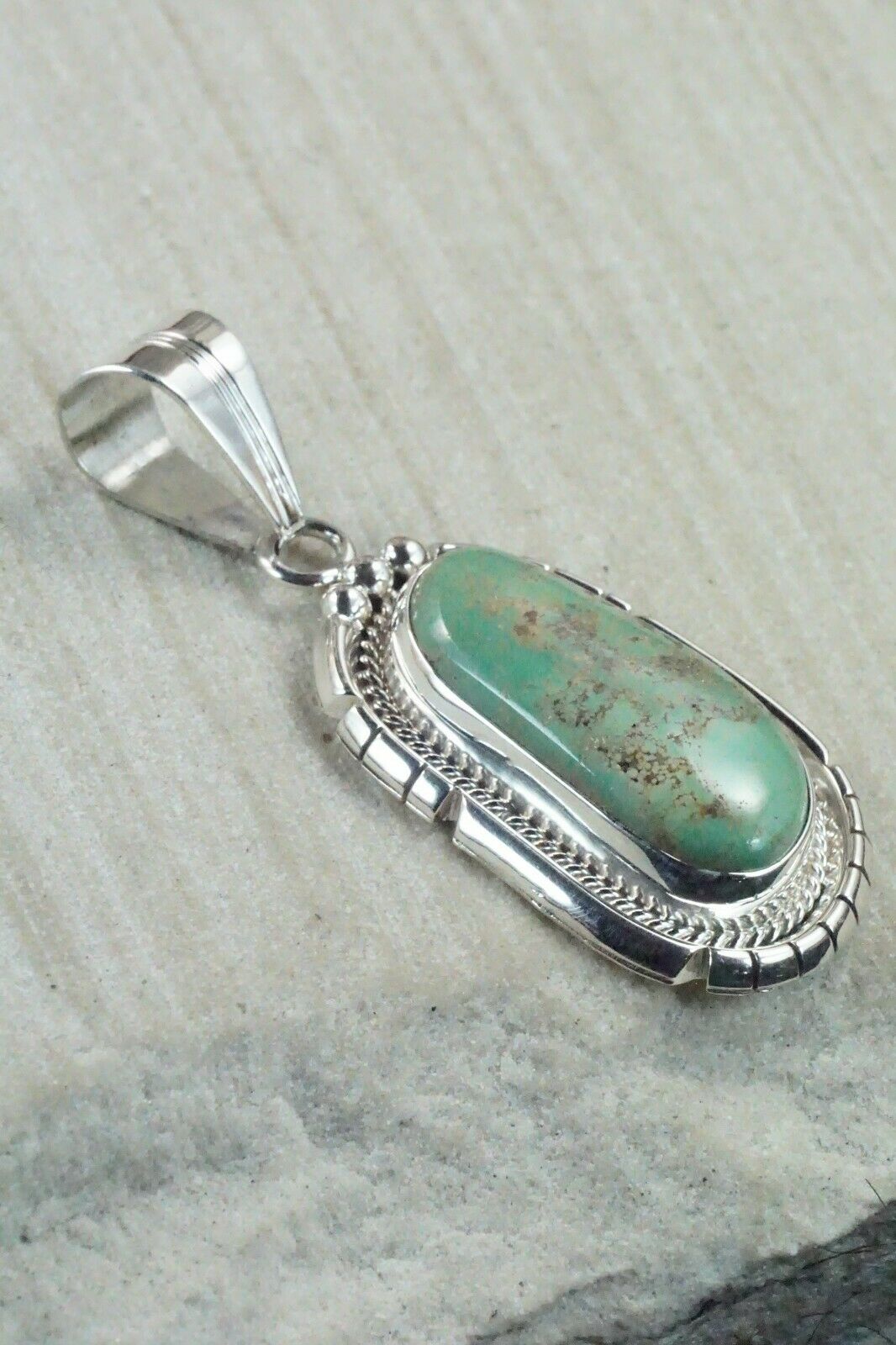 Turquoise & Sterling Silver Pendant - Samuel Yellowhair