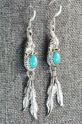 Turquoise & Sterling Silver Earrings - Judy Largo