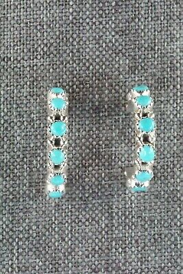 Turquoise & Sterling Silver Earrings - Gaynell Parker - High Lonesome Trading