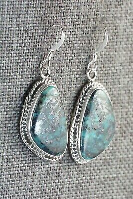 Turquoise & Sterling Silver Earrings - Lee Shorty