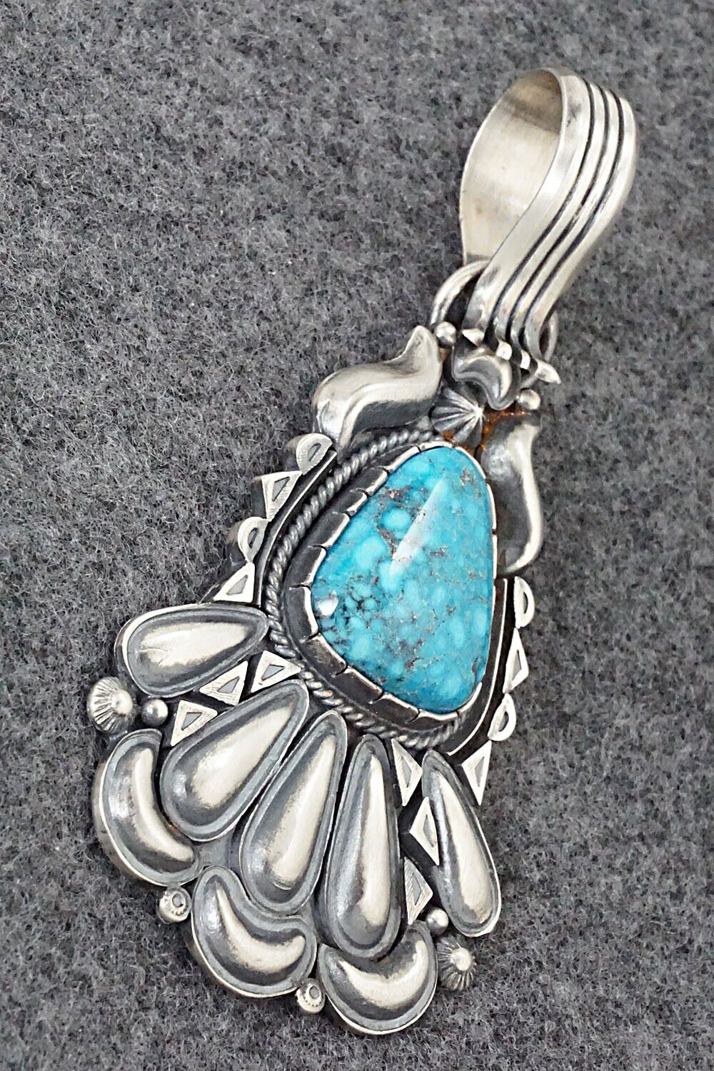 Turquoise and Sterling Silver Pendant - Derrick Gordon