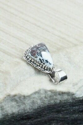 White Buffalo & Sterling Silver Pendant - Alvin Joe