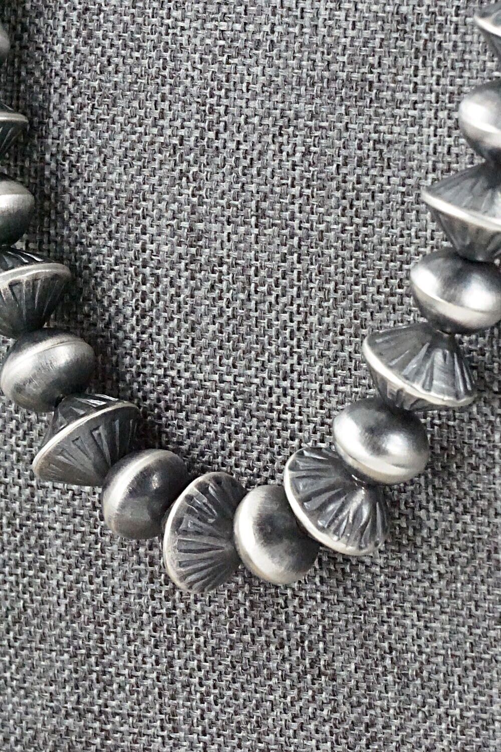 Navajo Pearl Sterling Silver Necklace Set - Preston Haley