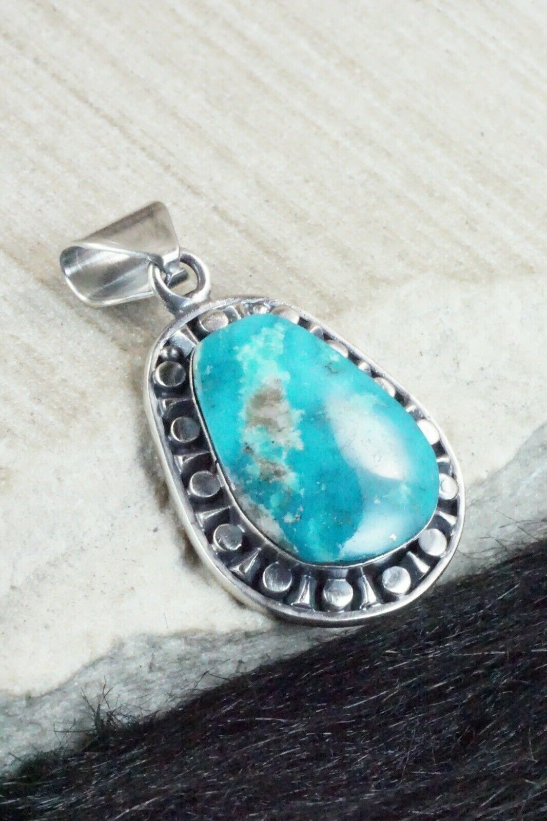 Turquoise and Sterling Silver Pendant - Sharon McCarthy