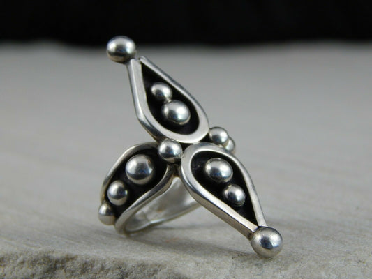 Navajo Sterling Silver Ring - G. Nez - Native American - Size 6 - High Lonesome Trading