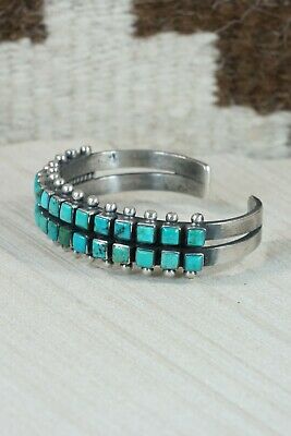 Navajo Turquoise & Sterling Silver Bracelet - R Betsoi