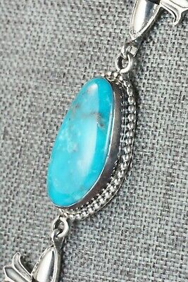 Turquoise & Sterling Silver Necklace - Raymond Delgarito