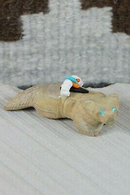 Badger Zuni Fetish Carving - Donovan Laiwakete - High Lonesome Trading
