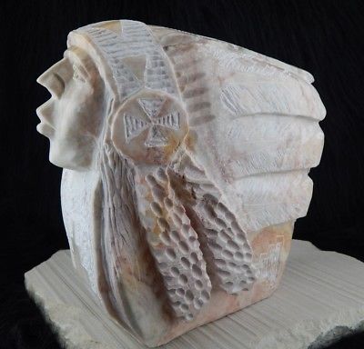 Chief Navajo Fetish Carving - Harrison Keith - High Lonesome Trading
