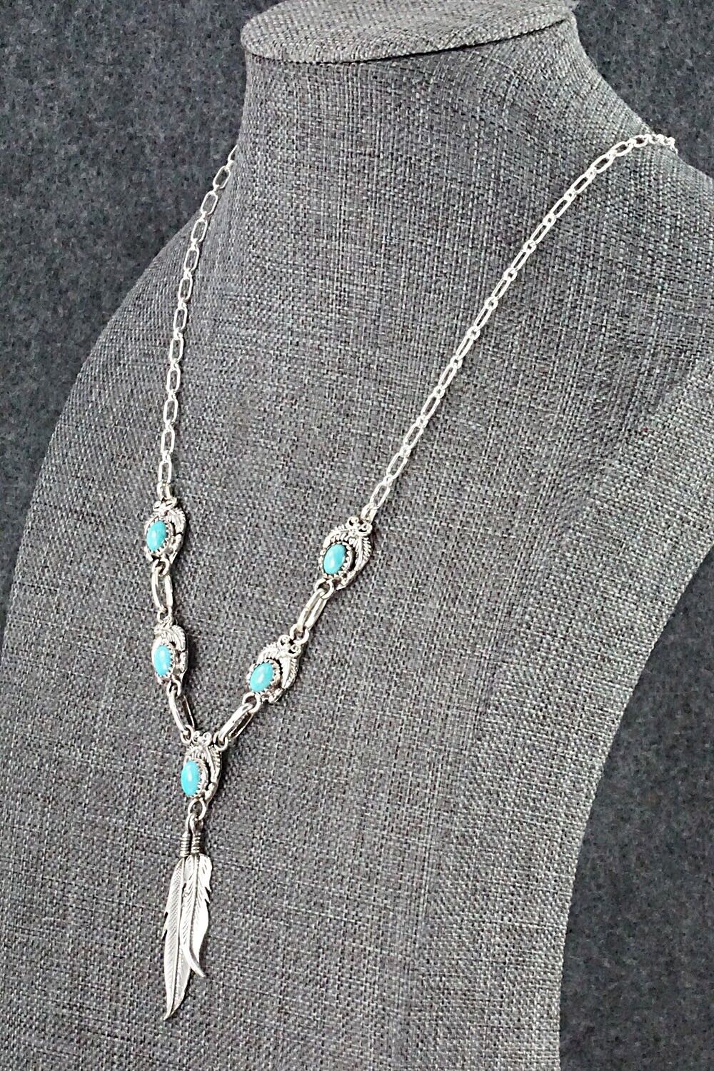 Turquoise & Sterling Silver Necklace - Verley Betone