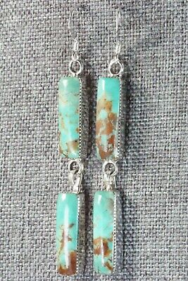 Turquoise & Sterling Silver Earrings - Irvin Tsosie