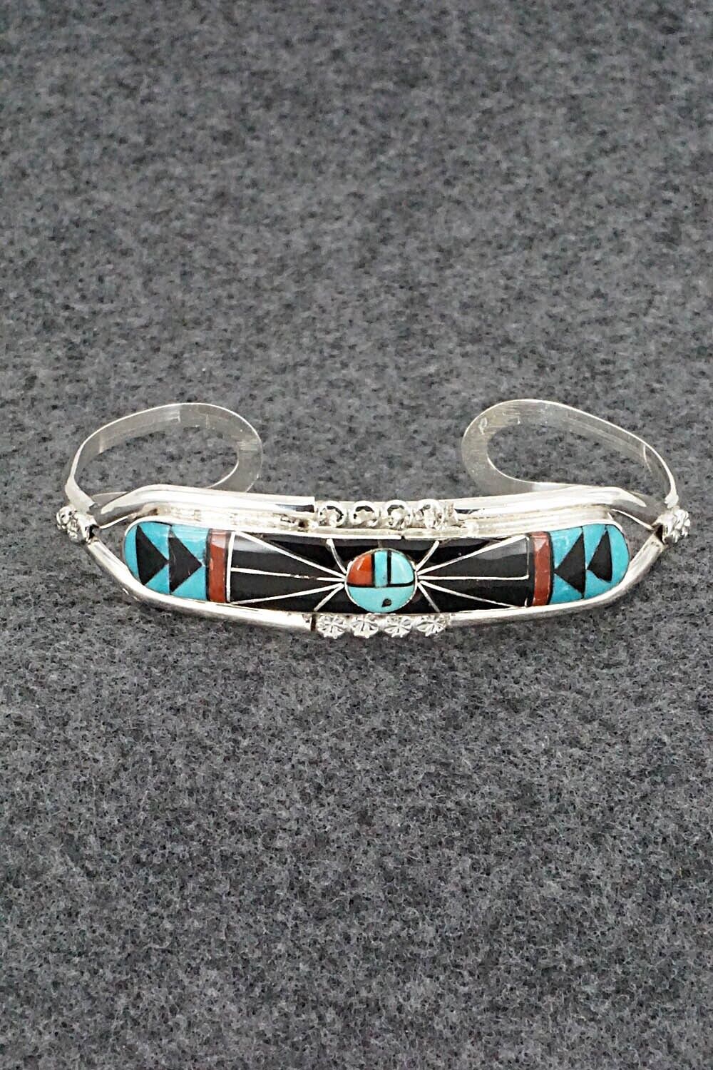 Multi Stone & Sterling Silver Inlay Bracelet - Ola Eriacho