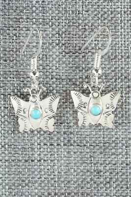 Turquoise & Sterling Silver Earrings - Lucille Platero