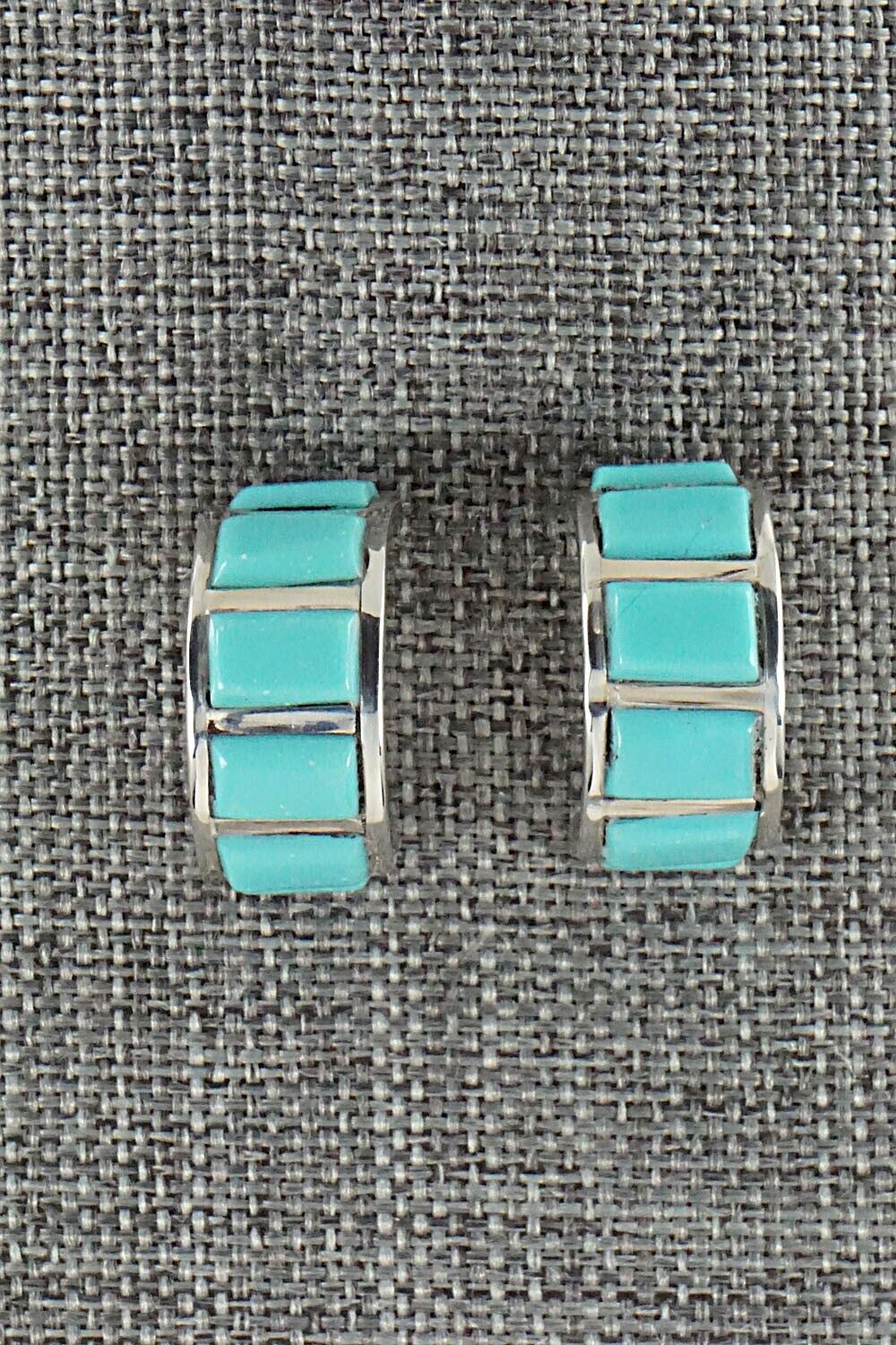 Turquoise & Sterling Silver Earrings - Lloyd Kanesta