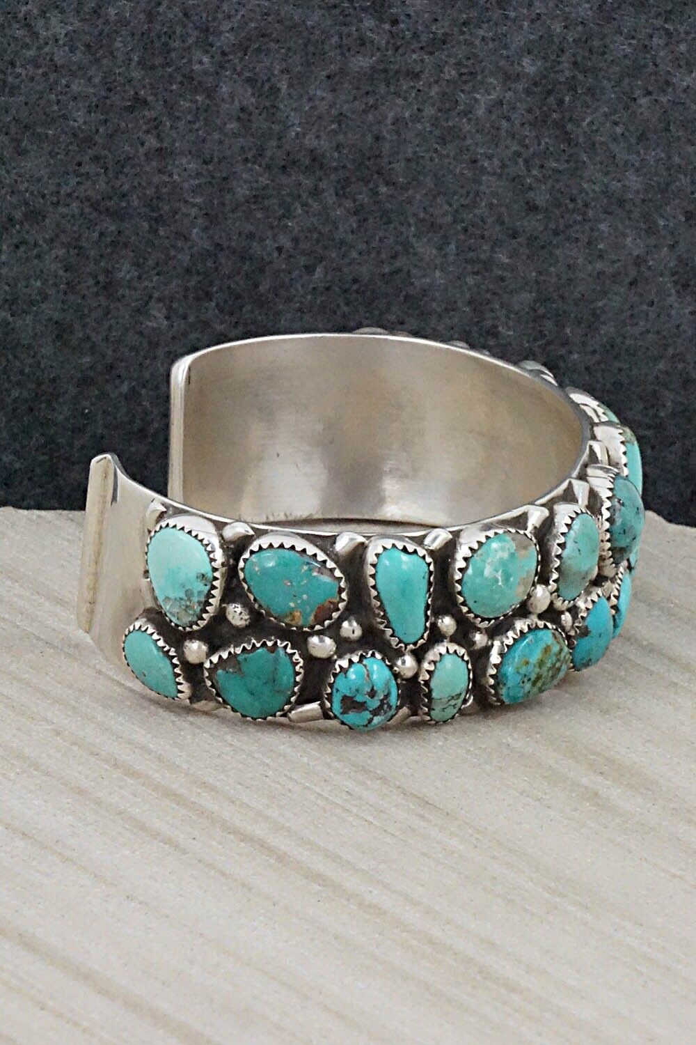Turquoise & Sterling Silver Bracelet - Priscilla Reeder